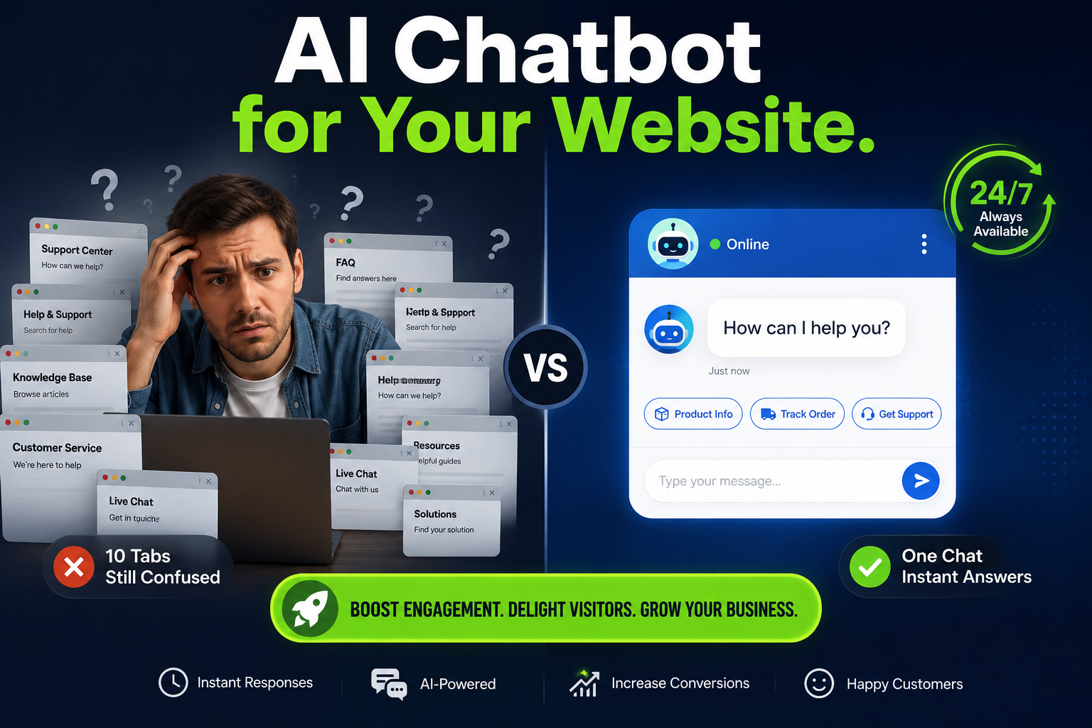 AI Chatbot Setup to upgrade your website admin response time